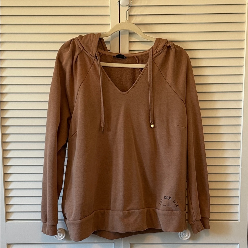 City Chic Brown Hoodie Sweatshirt Size 14 /XS